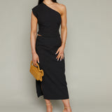 Victoria One Shoulder Cropped Top