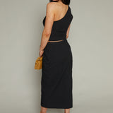 Theresa Side Slit Midi Skirt
