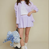 Bindi Gingham Skort - Lilac