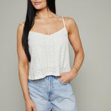 Haven Knit Eyelet Crop Tank