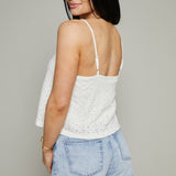 Haven Knit Eyelet Crop Tank