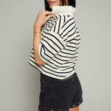 Corey Striped Polo Shirt - Black