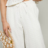 Shelly Knit Eyelet Ankle Pants