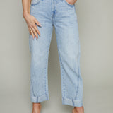 Davis Mid Rise Cuffed Straight Jean - Berkeley