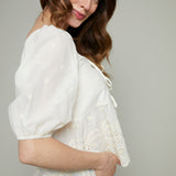 Larissa Embroidered Front Tie Top