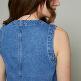 Hunter Button Front Denim Mini Dress