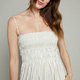 Skylar Smocked Bodice Midi Dress - Sage Egret