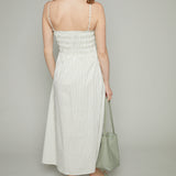 Skylar Smocked Bodice Midi Dress - Sage Egret