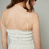 Skylar Smocked Bodice Midi Dress - Sage Egret