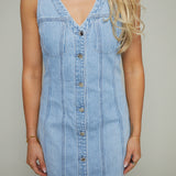 Rex Button Down Denim Mini Dress