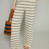 Ines Striped Wide Leg Sweater Pants