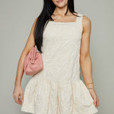 Marianna Floral Embroidered Mini Dress - Ivory