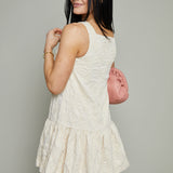 Marianna Floral Embroidered Mini Dress - Ivory