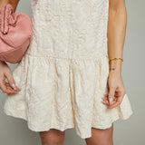 Marianna Floral Embroidered Mini Dress - Ivory