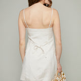 Zia Button-Front Wrap Mini Dress