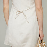 Zia Button-Front Wrap Mini Dress