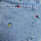 Kasey Floral Embroidered Denim Shorts