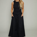 Lorelai Smocked Tank - Noir