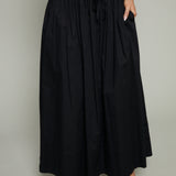 Macky Poplin Maxi Skirt - Noir