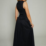 Macky Poplin Maxi Skirt - Noir