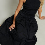 Lorelai Smocked Tank - Noir