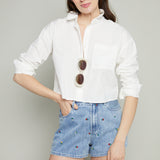 Kasey Floral Embroidered Denim Shorts