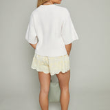 Scarlett Embroidered Scalloped Shorts