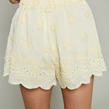 Scarlett Embroidered Scalloped Shorts