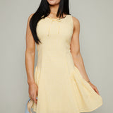 Cora Ruched Gingham Mini Dress