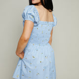 Barrett Puff Sleeve Printed Mini Dress