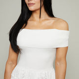 Electra Sweater Lace Patchwork Mini Dress