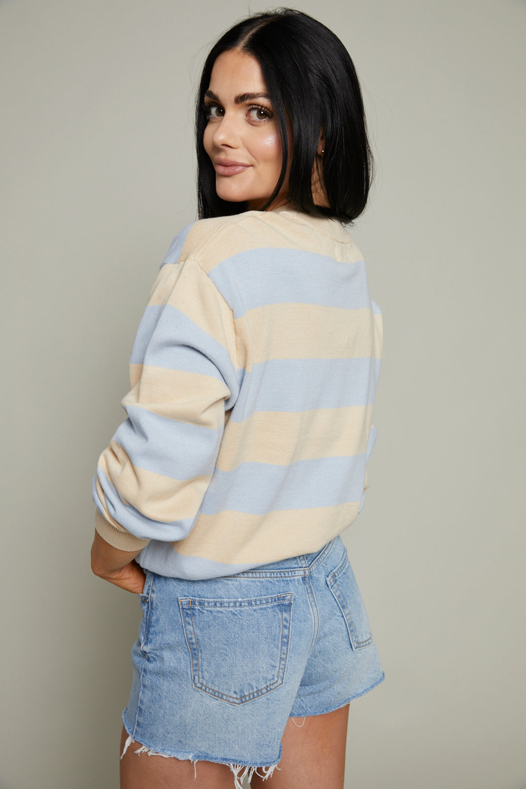 Devon Striped Sweater - Blue