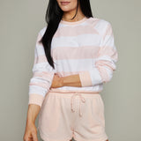 Allegra Terry Striped Sweatshirt