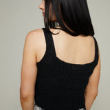Lexi Cropped Lace Up Sweater Top