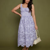 Heather Lace Tie Front Midi Dress