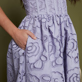 Heather Lace Tie Front Midi Dress