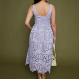Heather Lace Tie Front Midi Dress