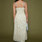 Paisley Floral Tie Midi Dress
