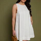 Loraine Linen Mini Dress - White