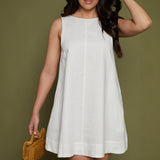 Loraine Linen Mini Dress - White