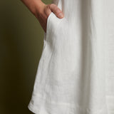 Loraine Linen Mini Dress - White
