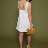 Loraine Linen Mini Dress - White