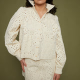 Leila Eyelet Button Down Shirt