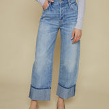 Carson Cuffed Straight Leg Jeans - Abroad Vintage