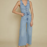 Roxie Fitted Vest Denim Jumpsuit
