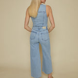 Roxie Fitted Vest Denim Jumpsuit