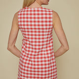 Constance Gingham Mini Dress - Poppy