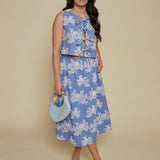 Sawyer Embroidered Midi Skirt