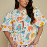 Sabel Front Tie Floral Top