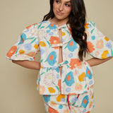 Sabel Front Tie Floral Top